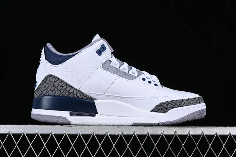 All categories Air Jordan Jordan series basketball shoes Air Jordan 3 foreign trade version Air Jordan 3 Retro "Midnight Navy" AJ3 Joe 3 midnight blue cement color CT8532-140
